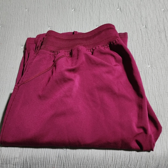 Scrubstar Drawstring Scrub Pants Stretch Burgundy Red Size Medium - Picture 5 of 9